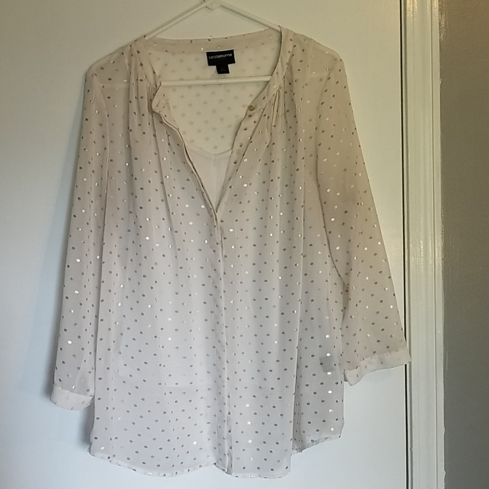 Sheer Polka Dot Dress Top